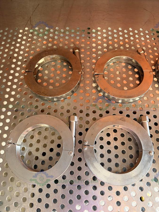 Used Lot of 8 - AN Corp Stainless Steel KF 50 Vacuum Clamp