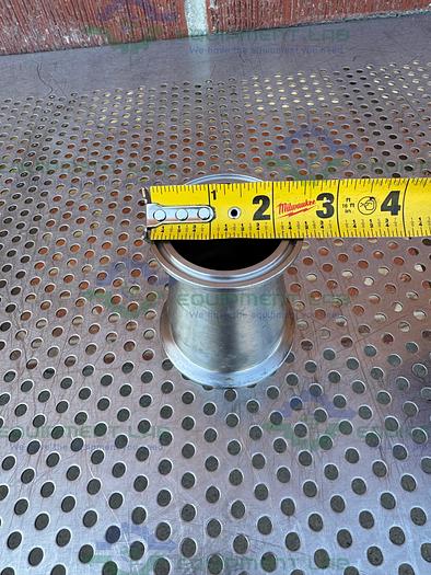 Used Unbranded Stainless Steel Reducer 2" Sanitary to 2 1/2" Sanitary Fittings