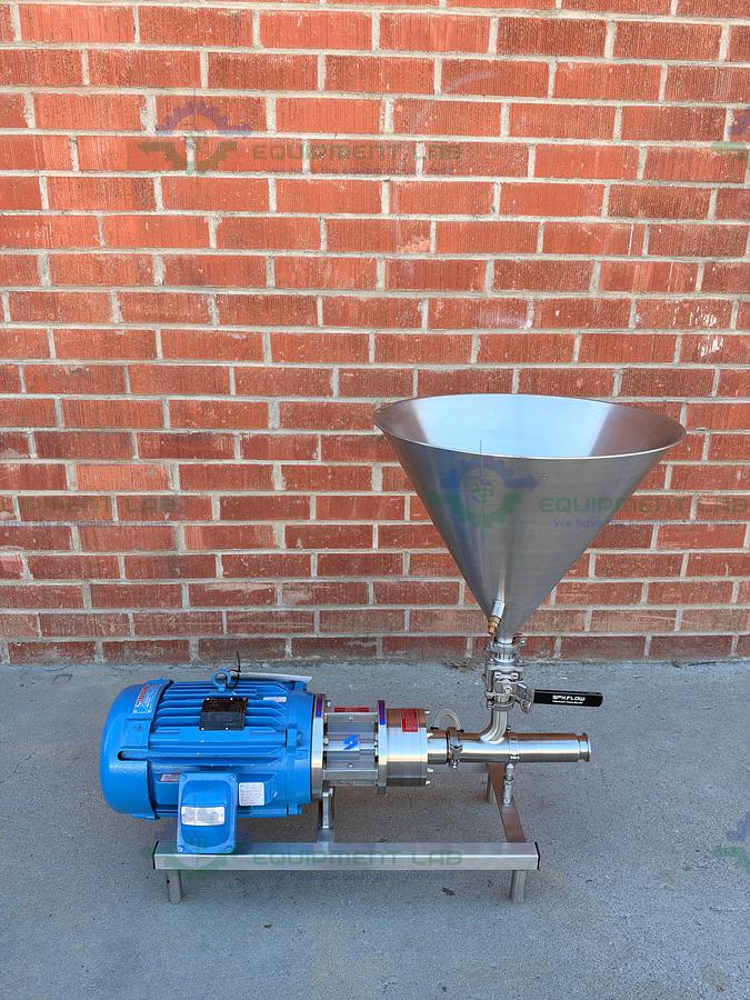 Used Silverson FMX25 High Shear Powder to Liquid Mixer 7.5 HP Motor w/ Powder Hopper