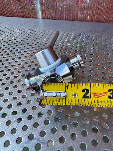 Used GE Healthcare Salvi DN6 808 4-way 316 Valve 18-5758-01 w/ 1.2" Sanitary Fitting