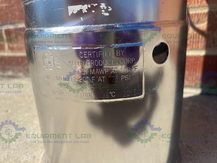 Used Alloy Products 16 Liter Stainless Steel Vessel 75 PSI
