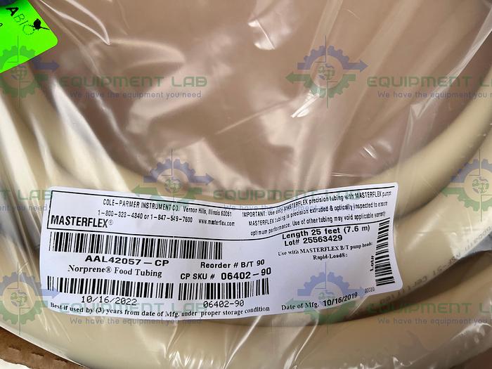 Used Masterflex B/T 90 AAL42057-CP Norprene Food Tubing 25 Ft, 32mm