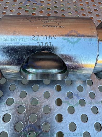 Used BBS System 223169 Stainless Steel In Line Sight Glass w/ 1 1/2" Sanitary Fitting