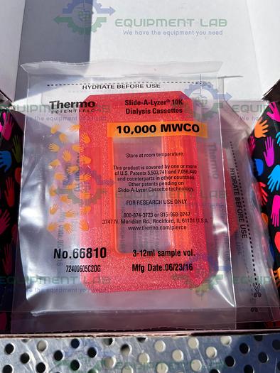Box of 8 - Thermo  66810 Slide-A-Lyzer Dialysis Cassette  10,000 MWCO, 3-12 mL