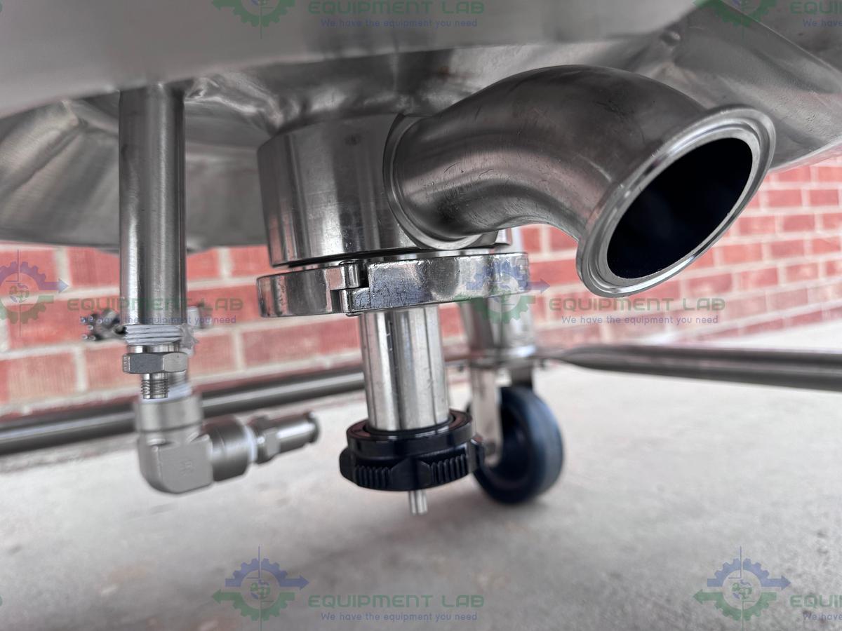 Used Feldmeier 400 Liter Stainless Steel Jacketed Reactor 100 PSI/FV w/ 3 HP Motor