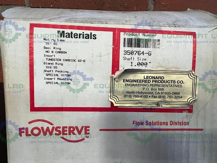 Used Flowserve 350764-G Stainless Steel Rotary Base Seal Kit For 1" Shaft
