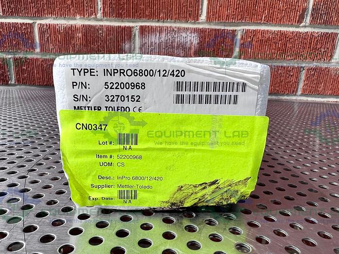 Mettler Toledo  InPro 6800/12/420 O2 / DO Sensor 52200968