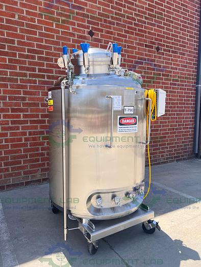 Used ITT  1000 Liter Stainless Steel Jacketed Reactor 60 PSI w/ Bottom Mag Mixer