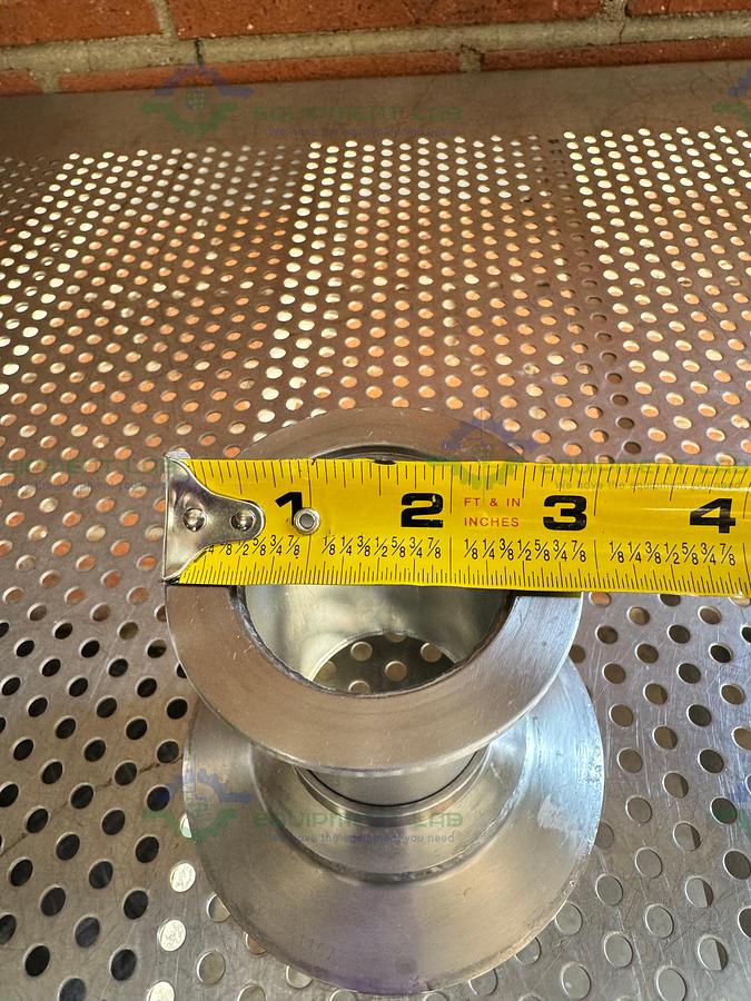 Used Stainless Steel Vacuum Reducer  KF 50 to 4" Sanitary Fitting