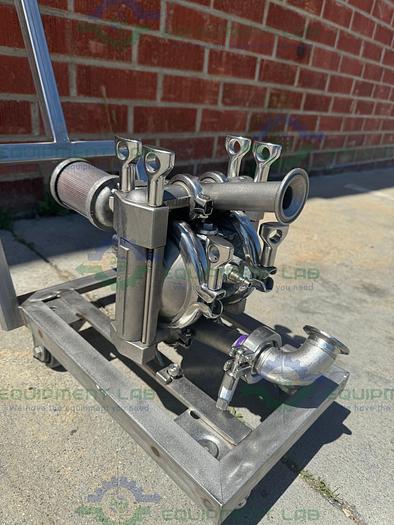 Used Wilden  HT 68004 Stainless Steel Double Diaphragm Pump w/ Cart