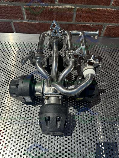Used 4 ITT Pure Flo Advantage Stainless Steel Diaphragm Valve w/ 1" Sanitary Fitting