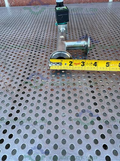 Used ASCO SC XB262C036E Solenoid Valve w/ 3 Way Pipe  1" Sanitary Fitting