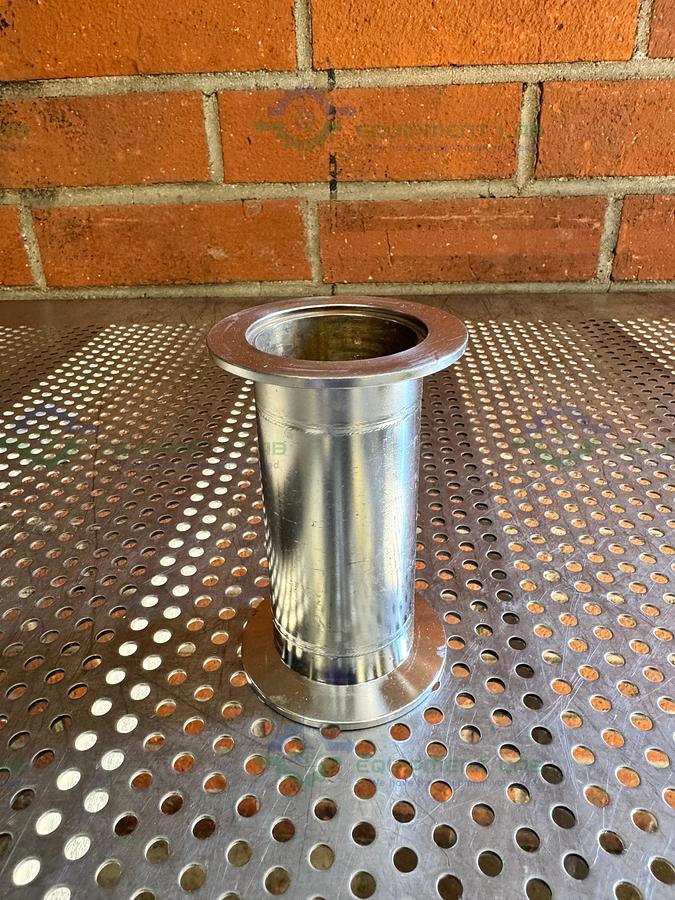 Used Stainless Steel KF 50 Nipple Vacuum Fitting 4.75" Length