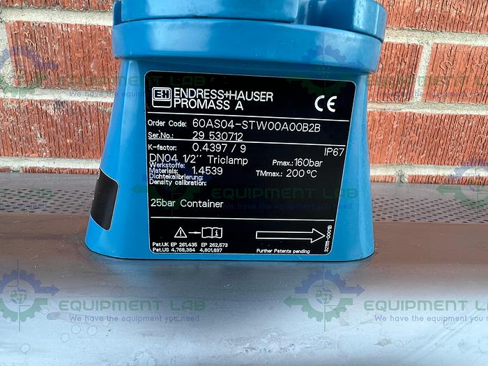 Used Endress + Hauser  Promass 60AS04 Mass FlowMeter  20-55 VAC