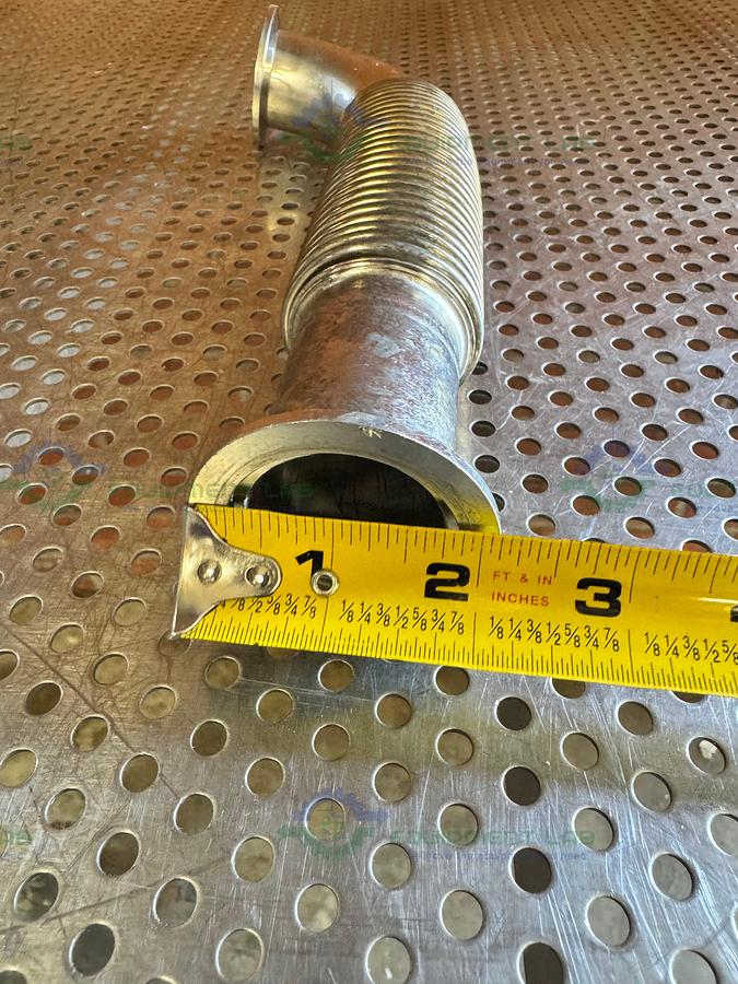 Used Stainless Steel KF40 Vacuum Bellow 90 Degree Elbow
