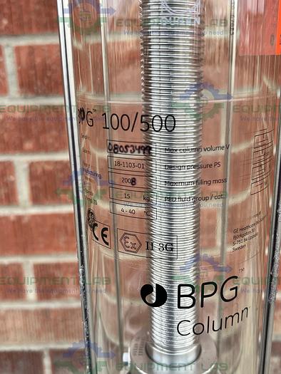 Used Cytiva / GE / Pharmacia BPG 100 / 500 Chromatography Column 4L w/ 4-way Valve