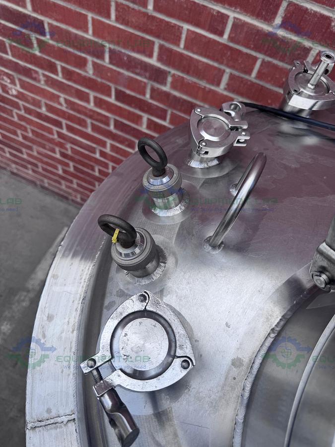 Used Feldmeier 1000 Liter Stainless Steel Jacketed Reactor 50 FV PSI w/ 0.5 HP Motor