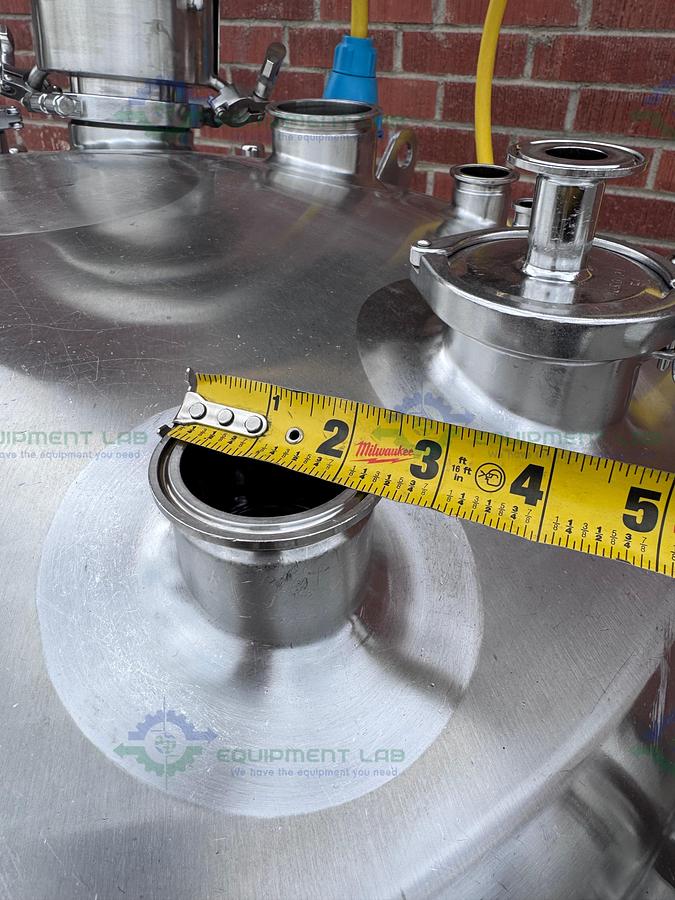 Used Feldmeier 400 Liter Stainless Steel Jacketed Reactor 100 PSI/FV w/ 3 HP Motor