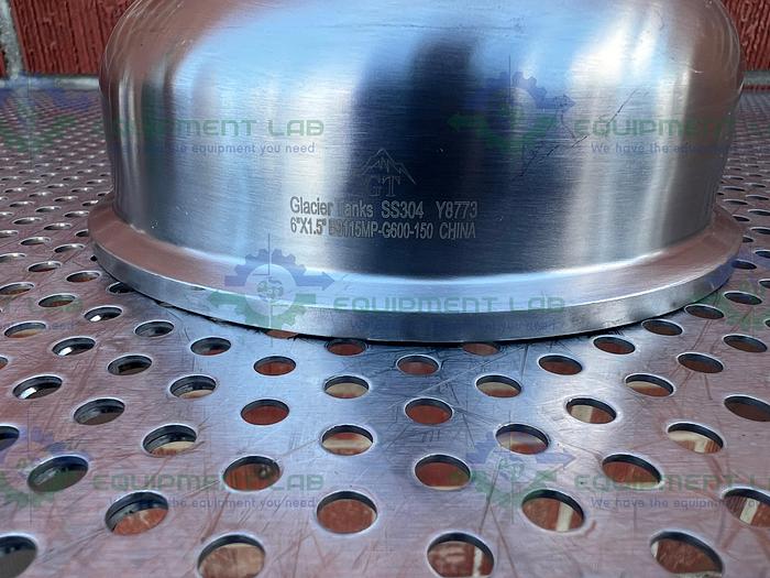 Used Glacier Tanks  B3115MP-G600-150 Bowl Reducer 1 1/2" to 6" Sanitary Fittings