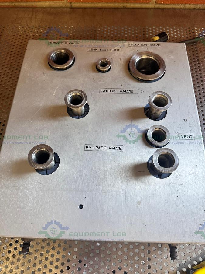 Used Custom Built Vacuum Gas Handling Manifold w/ Leak Test Port