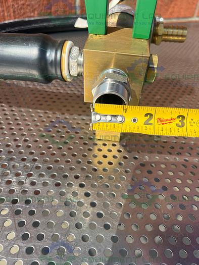 Used Huber Insulated Flexible Chiller Hose 48" w/ 1.5" Beaded Fitting, Kunkle Valve