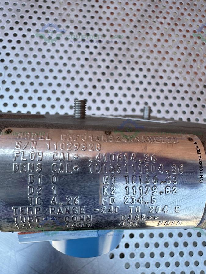 Used Micro Motion Elite CMF010N324NRAUEZZZ Flow Sensor w/ 3/8" NPT Fitting