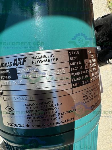 Used Yokogawa Admag AXF 025C Magnetic Flowmeter / Buffer Control Panel
