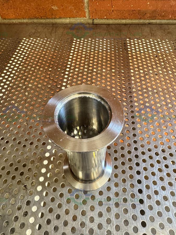 Used Stainless Steel KF 50 Nipple Vacuum Fitting 5.375" Length