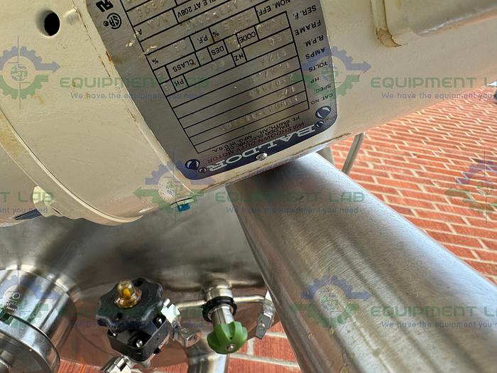 Used Pure Flo Precision 150 L Stainless Steel Jacketed Reactor 45 PSI w/ 0.5 HP Mixer