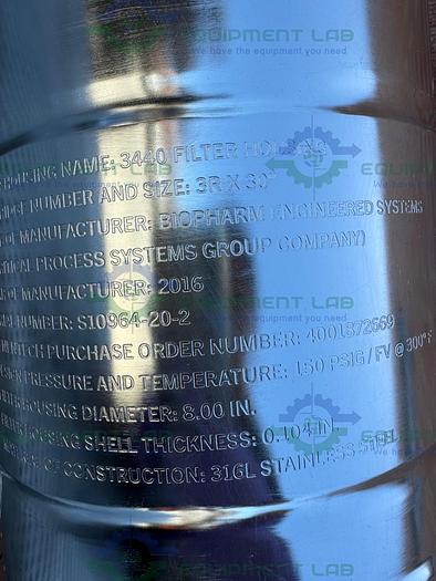 Alloy 9" Stainless Steel Cartridge Filter Housing 150 PSI @ 300 °F