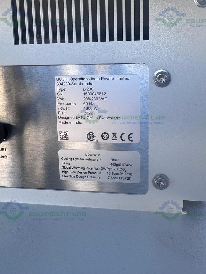 Used Buchi Lyovapor L-200  Freeze Dryer -55°C - +25°C w/ Edwards nXDS6iC Pump, MFG 22