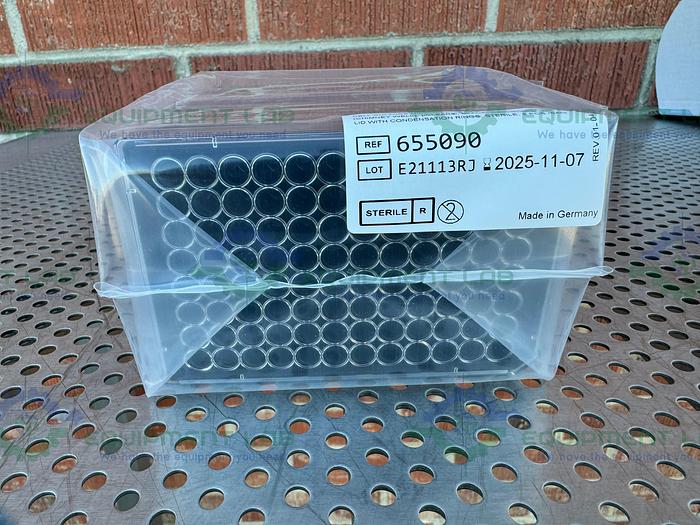 New Greiner 655090 FBottom, µClear Black Steril 96 Well Micropla...