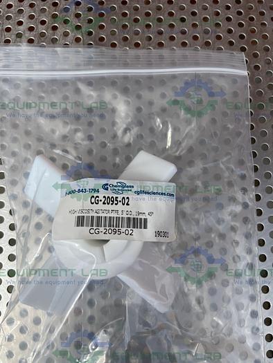 Chemglass CG-2095-02 PTFE Agitator Four Blade, 5" Fits 19mm Shaft 45° Impeller