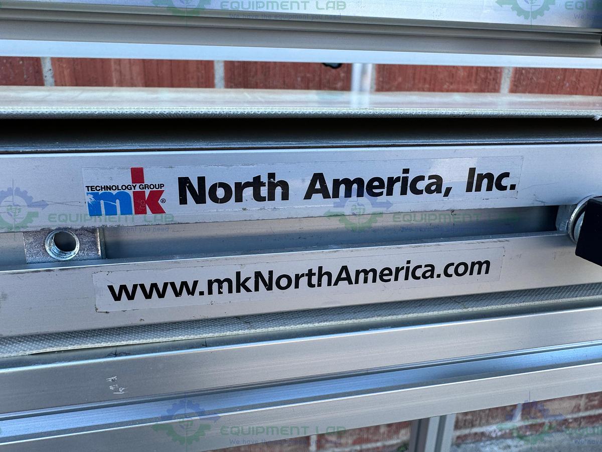 Used MK Technology Group Belt Conveyor 72" x 12" w/ Bodine 1/8 1/4 HP Motor