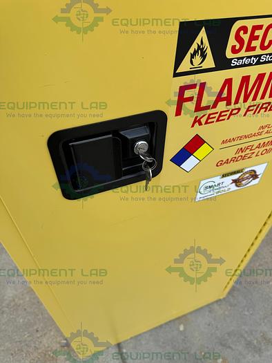Used Securall 16 Gallon Flammable Liquid Storage Cabinet w/ Soft Close Door, Key