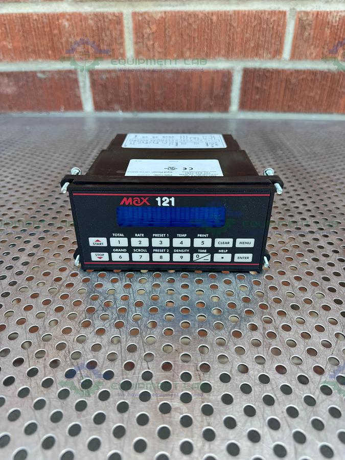 Used Max Machinery 121-200 Flow Indicator Controller 120 Vac 50/60 Hz