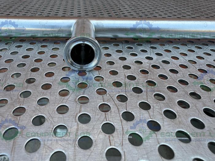 Used Lot of 2 - Unbranded 316 Stainless Steel Tee w/ 3/4" Sanitary Fitting