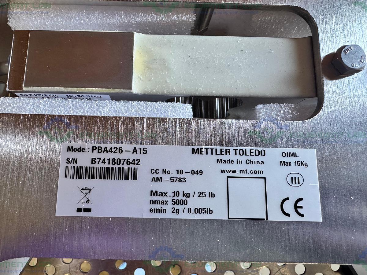 Mettler Toledo PBA426-A15 Stainless Steel Scale 25LBS Capacity 12" x 9"
