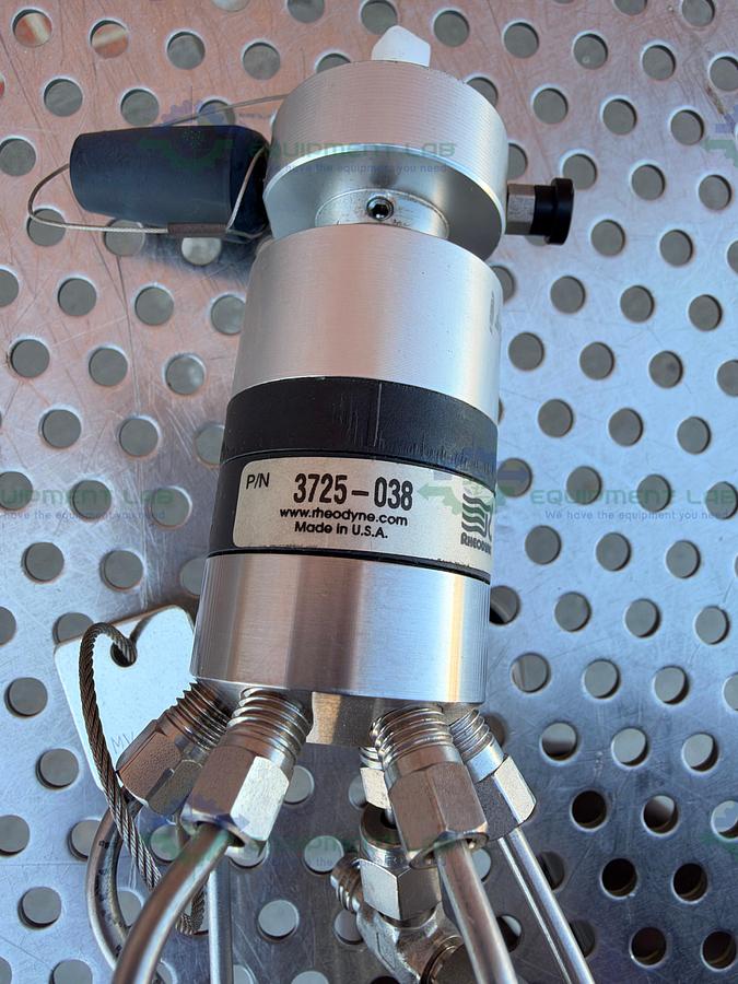 Used Rheodyne 3725i-038 Stainless Steel Front Loading Sample Injection Valve