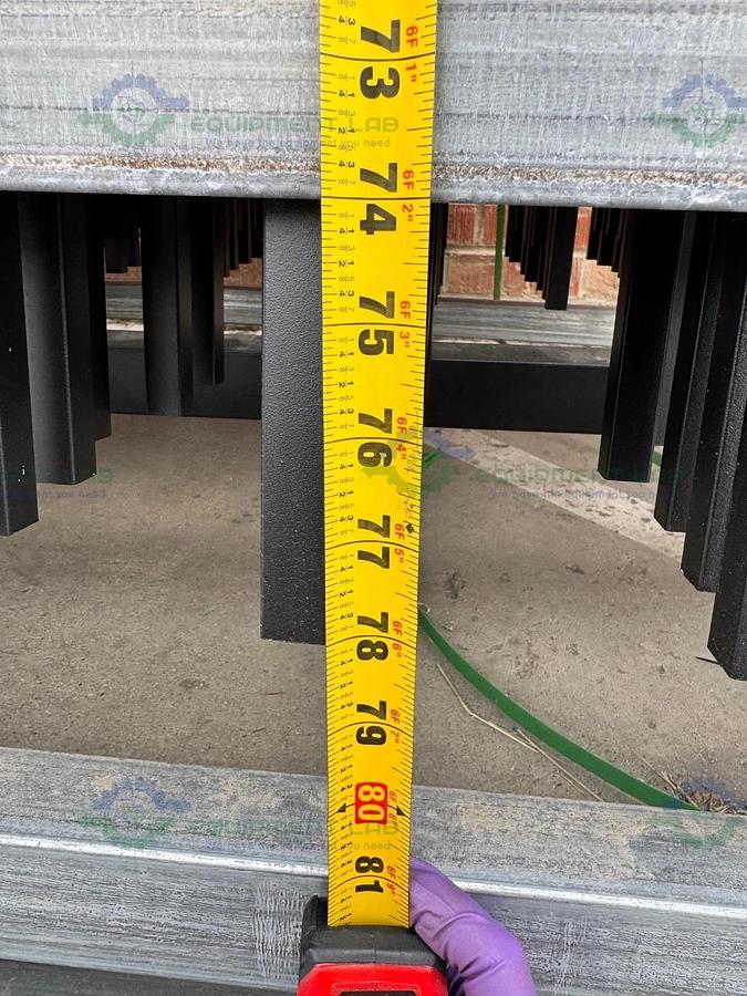 Chery Industrial Wrought Iron Site Fencing 3 Rail 10’x6’ FW000043 w/ 22 Posts