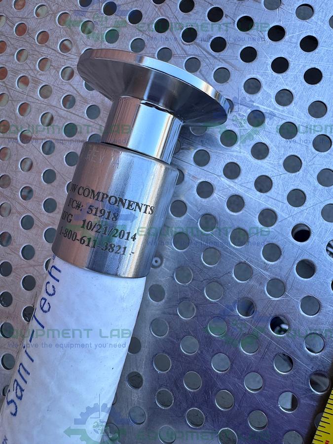 Sani Tech STHT-R-HD-0750 96" Silicone Hose w/ 1" Sanitary Fitting