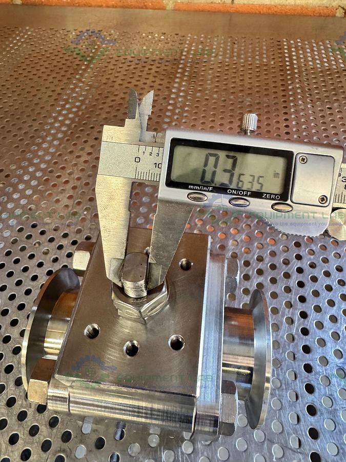 Used Unknown Brand Stainless Steel Ball Valve w/ KF50 Vacuum Fitting