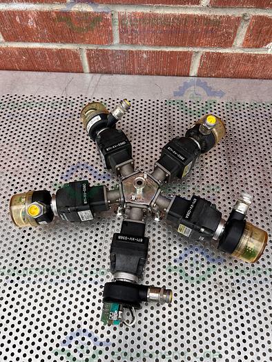 Used 5 ITT Advantage  5 Way Stainless Steel Diaphragm Valves w/ Valve Positioner