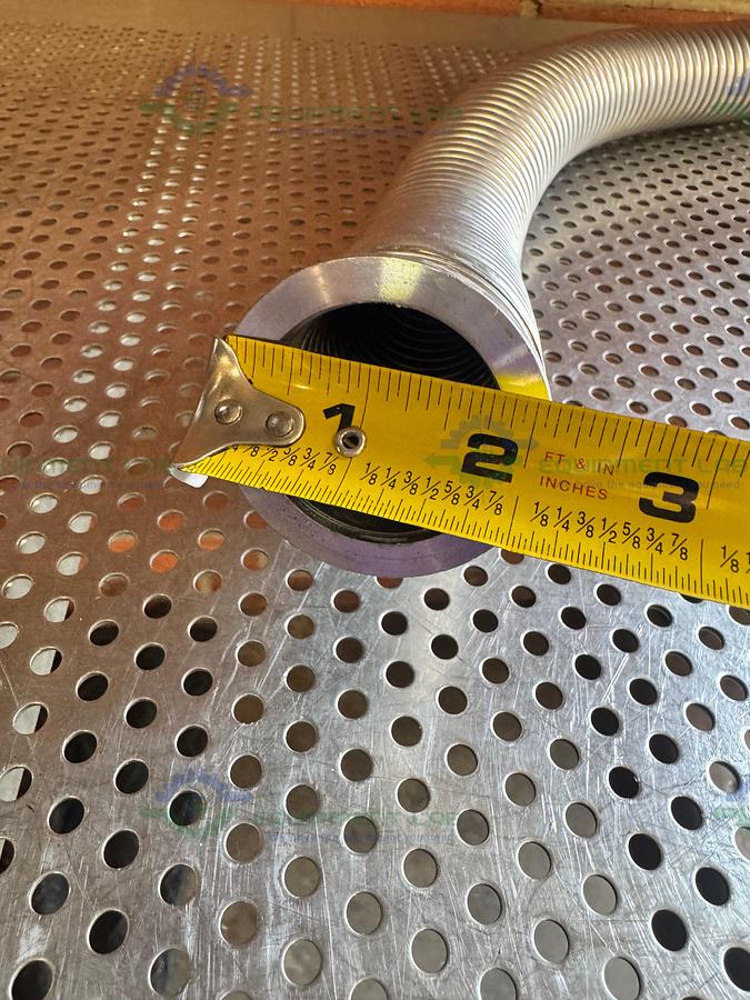 Used Stainless Steel Bellows Flexible Vacuum Hose 39" w/ KF 40 Fitting