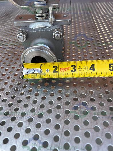 Used PBM  SIC-E5X-D-F04D Stainless Steel Ball Valve w/ 1" Sanitary Fitting