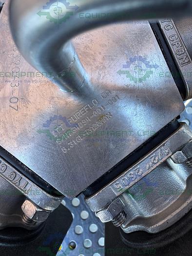 Used 6 ITT Pure Flo Advantage Stainless Steel Diaphragm Valve w/1/2" Sanitary Fitting