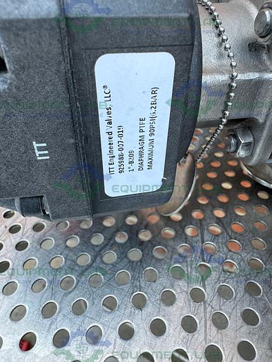 Used 4 ITT Pure Flo Advantage Stainless Steel Diaphragm Valve w/ 1" Sanitary Fitting