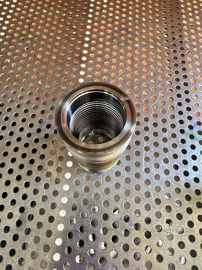 Used Stainless Steel Bellows Flexible Vacuum Hose 4" w/ KF 40 Fitting