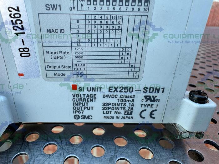 Used SMC EX250-SDN1 Input Output Si Unit w/ Turck JBBS 57-E812 DeviceNet Hub Junction