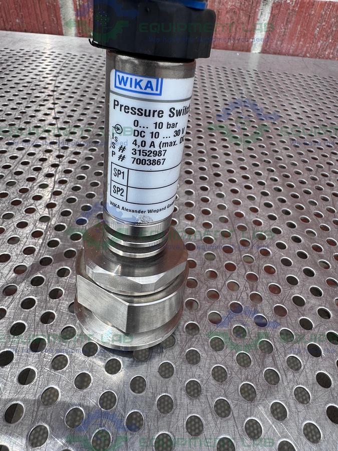Used Wika PS-11 Stainless Steel Pressure Switch 0-10 Bar, 30 V